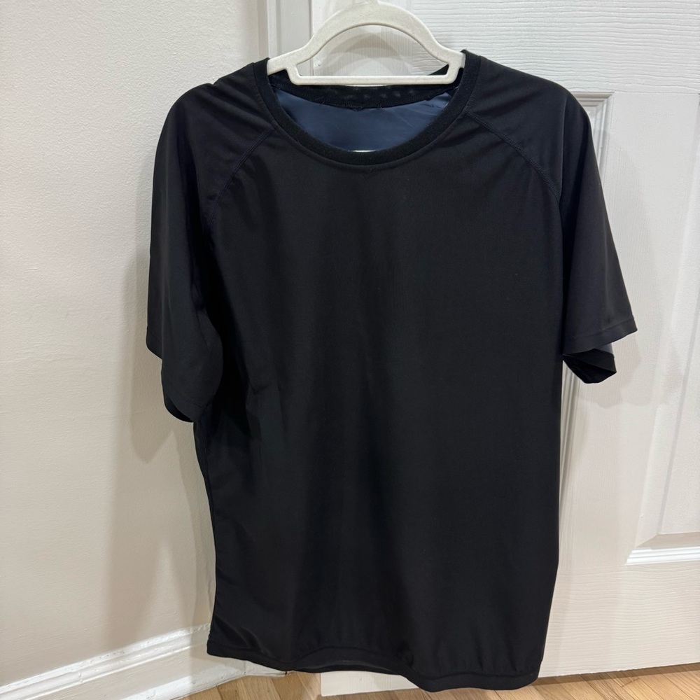 Black Sauna Sweat Shirt Men Size 2XL